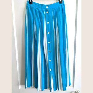 Vintage Liz Claiborne 1980s blue and white skirt